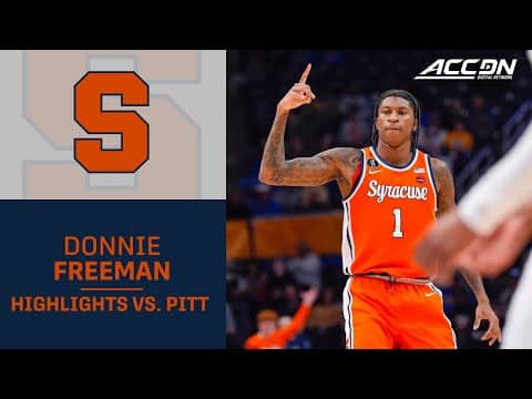 Syracuse's Donnie Freeman Too Much For The Panthers