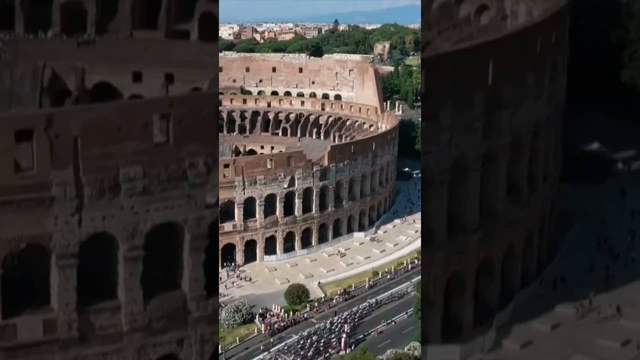 Is there a more spectacular finish in all of sport? 😍 Rome and the Colosseum looking resplendent ☀️