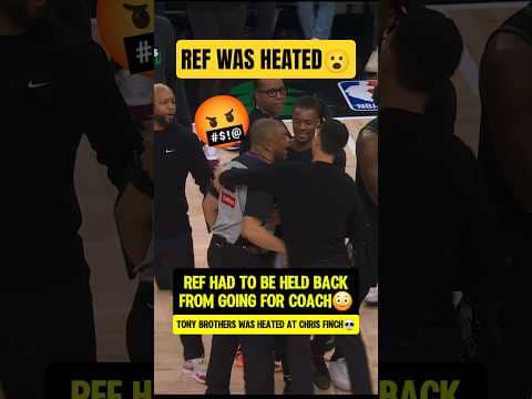 Ref had to be HELD BACK from a coach😮