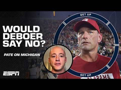 Josh Pate thinks Kalen DeBoer WILL SAY NO to the Michigan job 😯 | Get Up