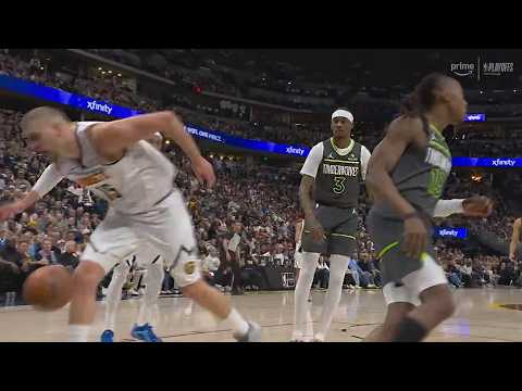 Jaden McDaniels avoids ejection after shoving Nikola Jokic, assessed unsportsmanlike tech 😳