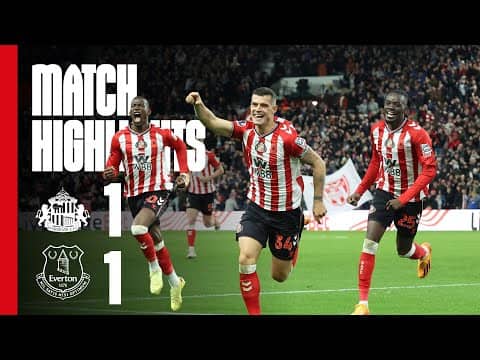 Xhaka Maintains Unbeaten Home Record | Sunderland AFC 1 - 1 Everton | Premier League Highlights