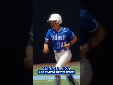 For the second time this season, Aminah Vega is your ACC Player of the Week 😈#duke #softball