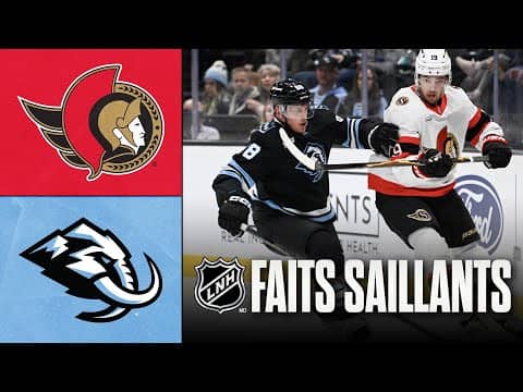 Sénateurs vs Mammoth 07/01/26 | Faits saillants