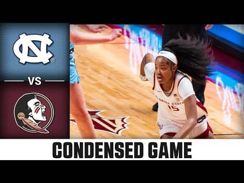 North Carolina vs. Florida State Condensed Game | 2025-26 ACC Women's Basketball