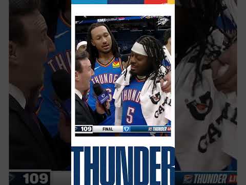 Postgame mic check with Lu and Nick Gallo 🎤