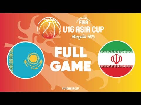 LIVE - Kazakhstan v Iran | FIBA U16 Asia Cup 2025 | Group Phase