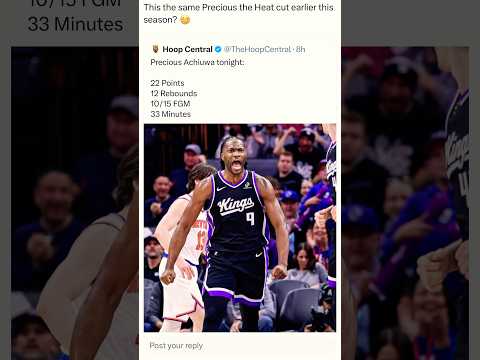 ￼ precious Achiuwa dominates last night! Did Miami Heat make a mistake releasing him? #nba #fyp