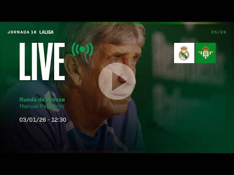 🚨 DIRECTO | Rueda de prensa de Manuel Pellegrini previa al #RealMadridRealBetis ⚽💚