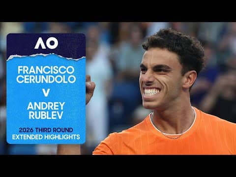 Francisco Cerundolo v Andrey Rublev Extended Highlights | Australian Open 2026 Third Round