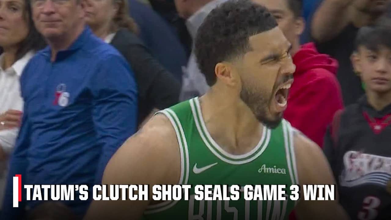 Jayson Tatum Game 3 DAGGER ☘️ Clutch 3 gives Celtics the series lead | NBA on ESPN