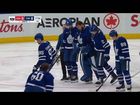 Anthony Stolarz Helped Off The Ice After Screaming In Pain