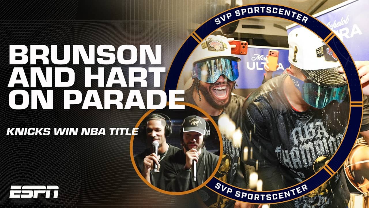 Jalen Brunson and Josh Hart on the best moment from the Knicks' championship parade 🏆 | SC with SVP