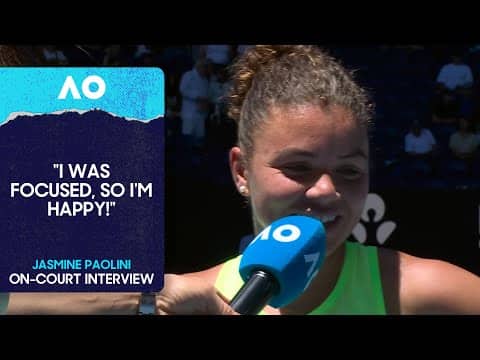 Jasmine Paolini On-Court Interview | Australian Open 2026 First Round