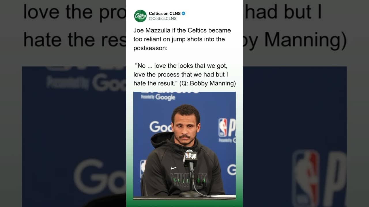 Joe Mazzulla if Celtics shoot too many 3’s: “No”
