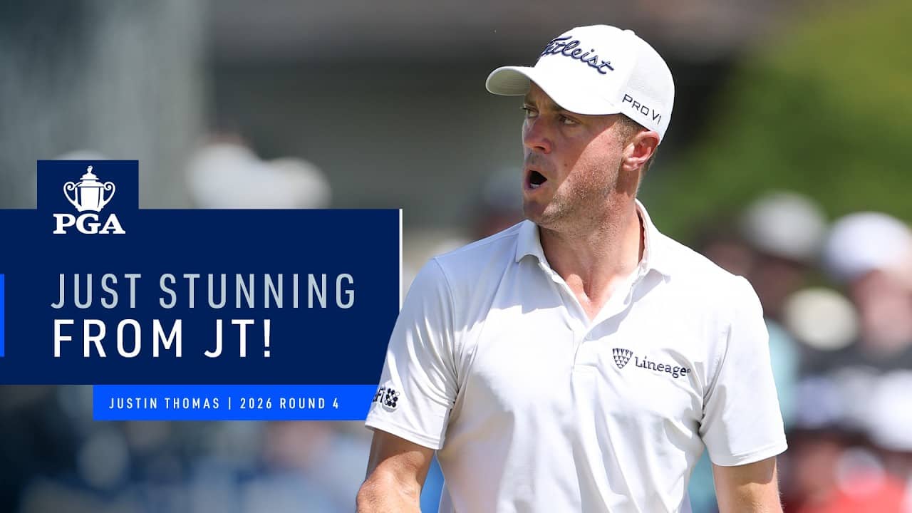 Justin Thomas Makes Clutch Recovery Par to Become Clubhouse Leader! | 2026 PGA Championship