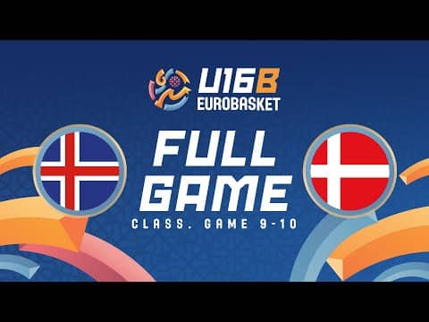 LIVE - Iceland v Denmark | FIBA U16 EuroBasket 2025 Division B | Class. Game 9-10