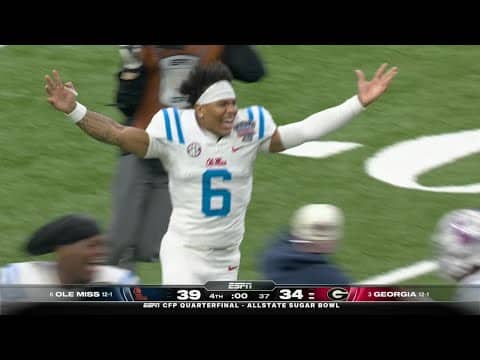FINAL 2 MINUTES of Ole Miss' Sugar Bowl win vs. Georgia ⏰ | ESPN College Football