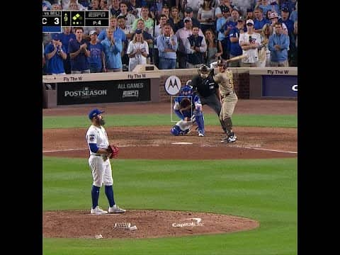 The moment Chicago eliminated San Diego to advance to the NLDS 🐻