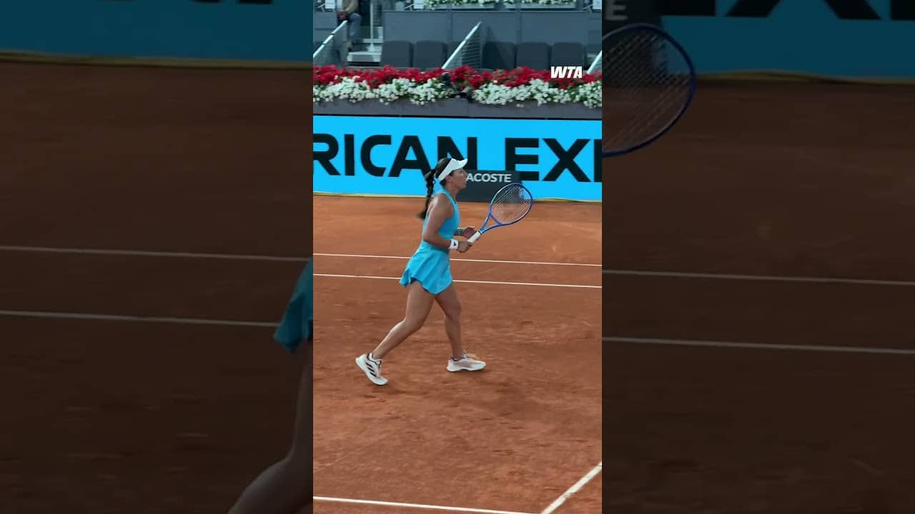 Jessica Pegula covers every inch of the court to close out the rally 👀 #wta #tennis #madrid