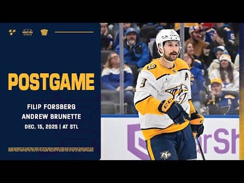 Filip Forsberg & Andrew Brunette - Postgame: Dec. 15, 2025