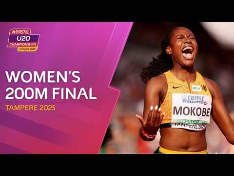 Mokobe STRIKES gold ⚡🥇 Women's 200m final replay | Tampere 2025
