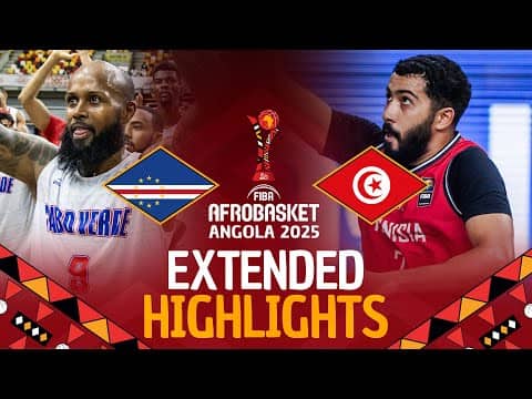 Cape Verde 🇨🇻 vs Tunisia 🇹🇳 | Extended Highlights | #AfroBasket 2025