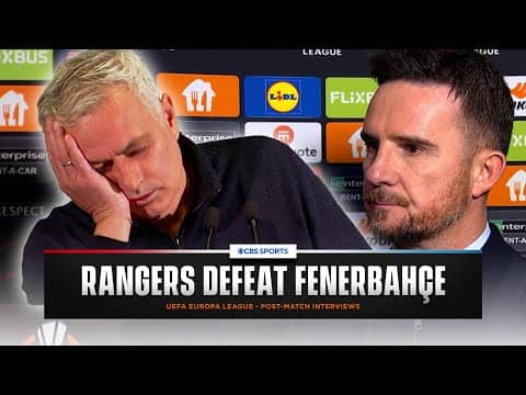 "We were VERY BAD EVERYWHERE" José Mourinho on Fenerbahçe following a 3-1 LOSS to Rangers 💤