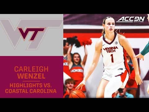 Virginia Tech Carleigh Wenzel Highlights vs. Coastal Carolina