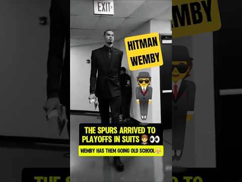 Wemby arrived looking like a HITMAN😳