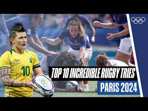 Top 10 Incredible Rugby tries at #Paris2024 🔥🏉 | Top Moments