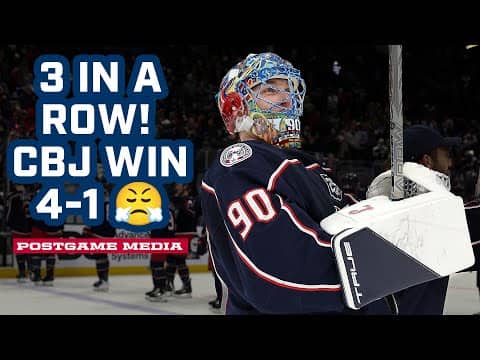 3 IN A ROW! 👊 Blue Jackets Win 4-1 Over the Canucks! | Postgame Media
