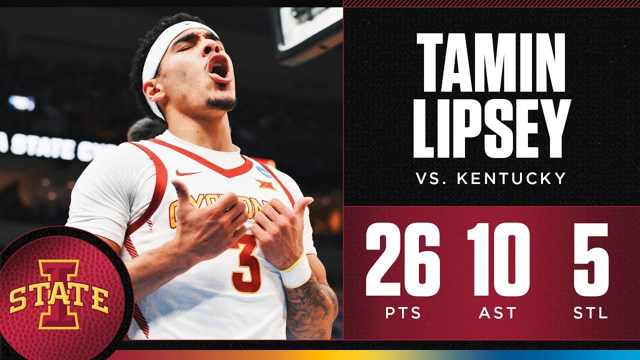 Tamin Lipsey scores 26 points over Kentucky in March Madness second round