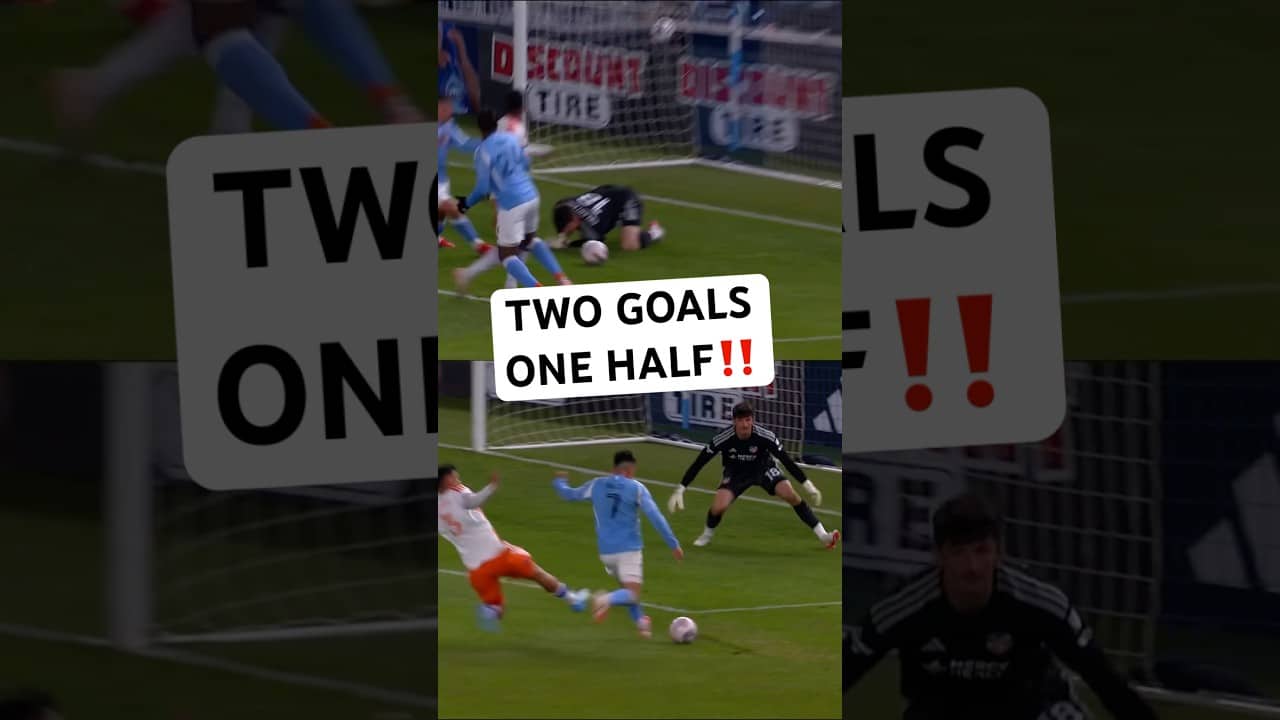 Nico Fernándes is BALLING two goals in 1st half for @newyorkcityfc