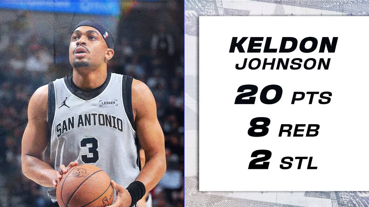 Keldon Johnson Continues 6MOTY Push with Big Night vs. Portland | 20 PTS, 8 REB, 2 STL