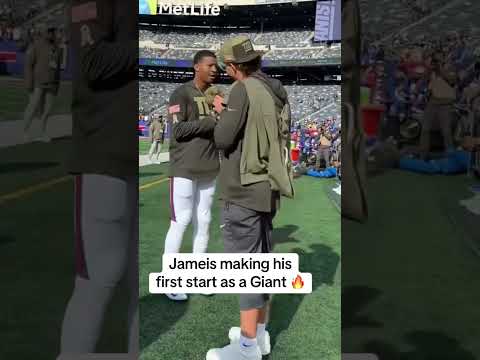 Jameis Winston locked in with Jaxson Dart 👏 (via @nygiants/TT)