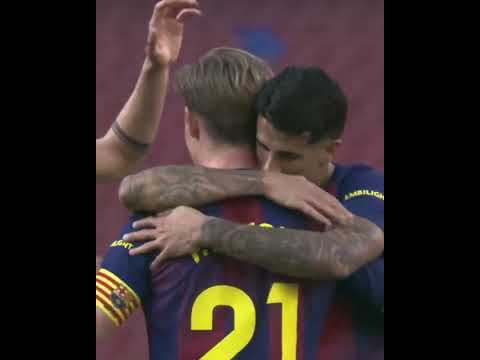 Frenkie de Jong with the Barcelona goal 💥