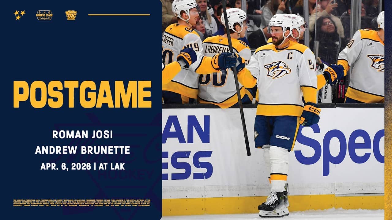 Roman Josi and Andrew Brunette - Postgame: April 6, 2026