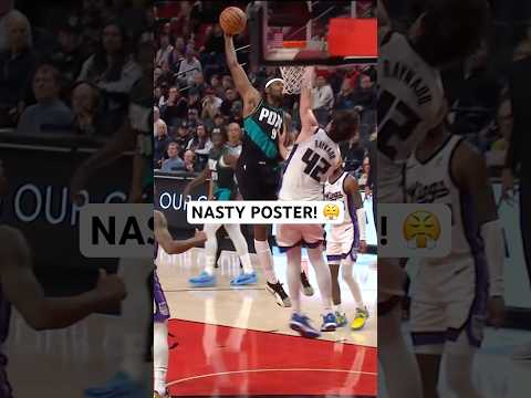 Jerami Grant rocks the rim!