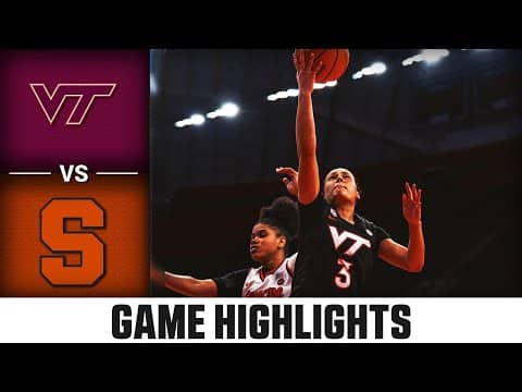 Virginia Tech vs. Syracuse Game Highlights | 2025-26 ACC Women's Basketball
