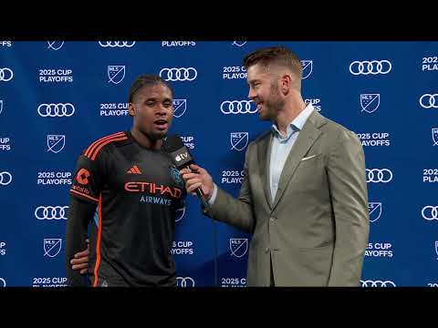 Tayvon Gray on NYFC's 2025 Audi MLS Cup Playoffs ROAD WIN at Charlotte