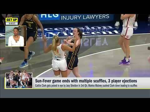 Monica McNutt APPLAUDS intensity & defends COMPETITIVE SPIRIT after Fever vs. Sun scuffle 👀 | Get Up