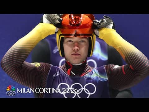 Max Langenhan speeds to top finish in men's luge training | Winter Olympics 2026 | NBC Sports