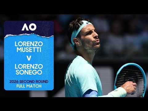 Lorenzo Musetti v Lorenzo Sonego Full Match | Australian Open 2026 Second Round