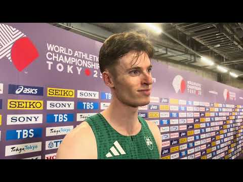 Cian McPhillips Reacts To Irish Record, 1:42.15 4th-Place In 2025 Tokyo World Championships 800m