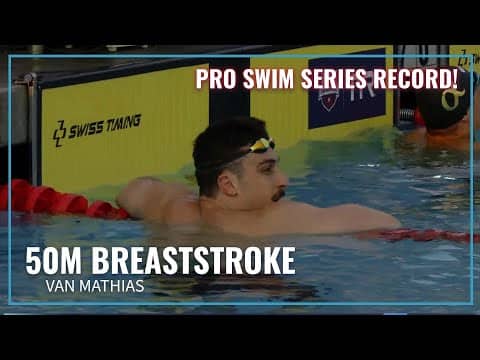 Van Mathias Claims Pro Swim Series Record in 50M Breaststroke | 2025 TYR Summer Championships