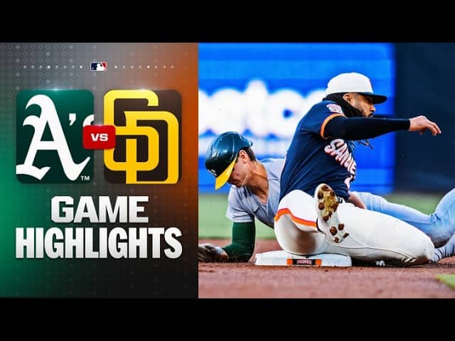 A's vs. Padres Game Highlights (5/22/26) | MLB Highlights