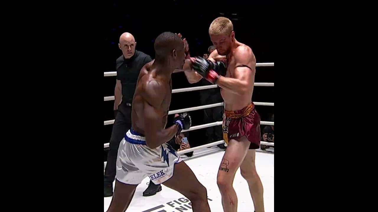 ABSOLUTE FIREWORKS 💥 Bampara Kouyate and Luke Lessei went blow-for-blow in this Muay Thai firefight!