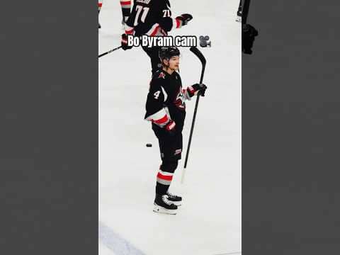 Keeping an eye on Bo Byram! 👁️ #nhl #buffalosabres #camera