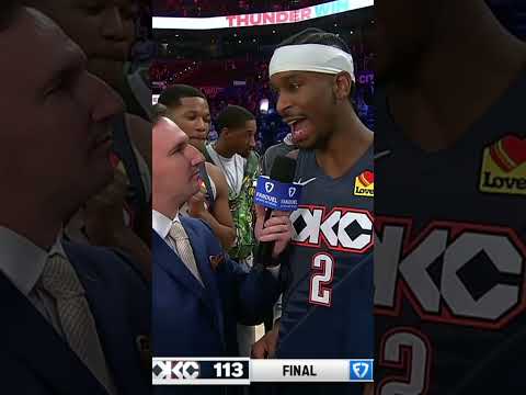 Took care of business 💼 // Hear from Shai as he checks in with Nick Gallo following tonight’s win 🤝